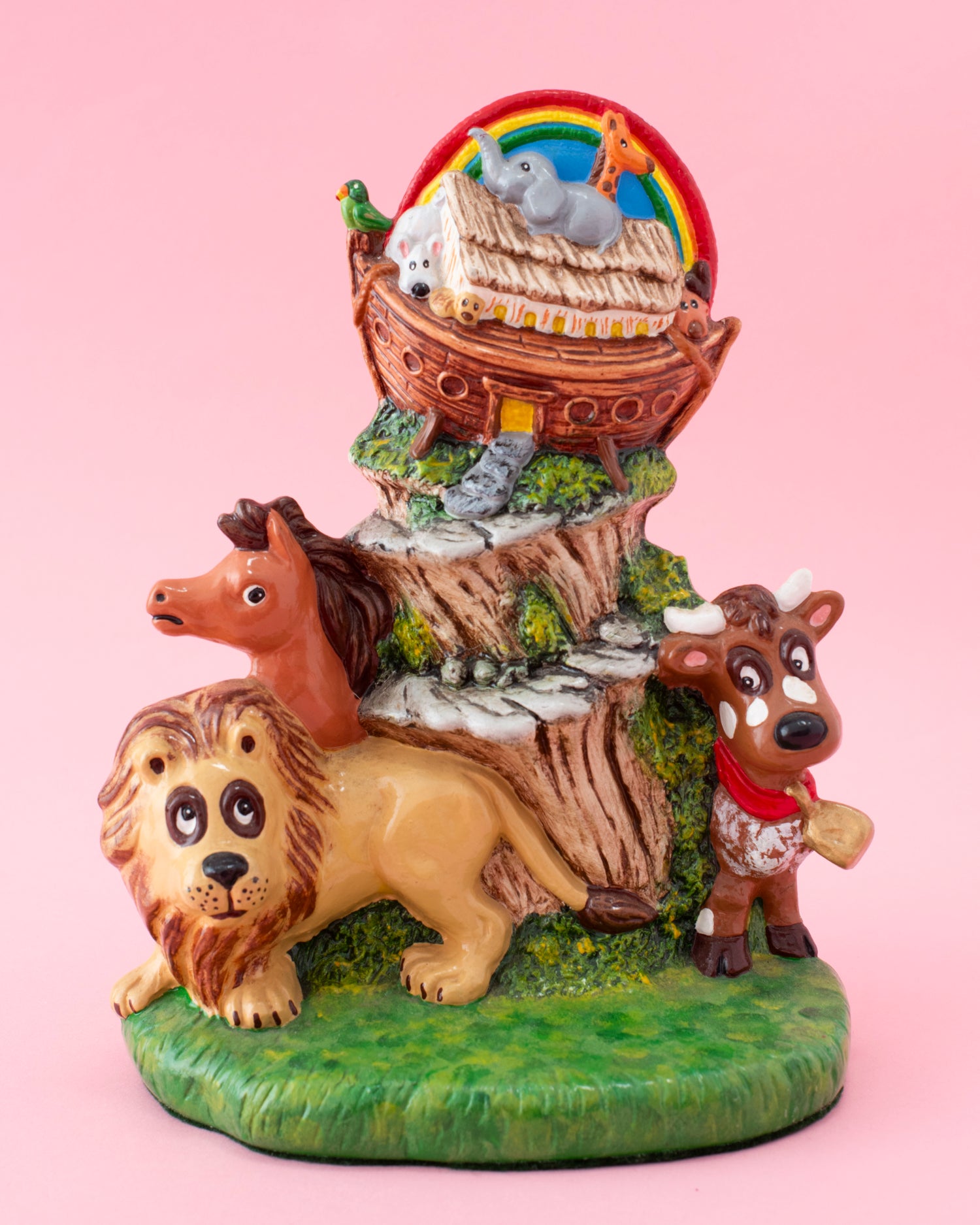 Vintage Noah's Ark Chalkware Statue – Kitsch & Color