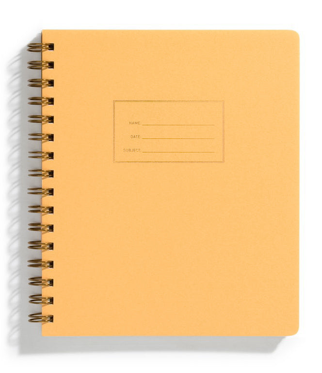 pastel colorful notebooks spiral bound mustard yellow