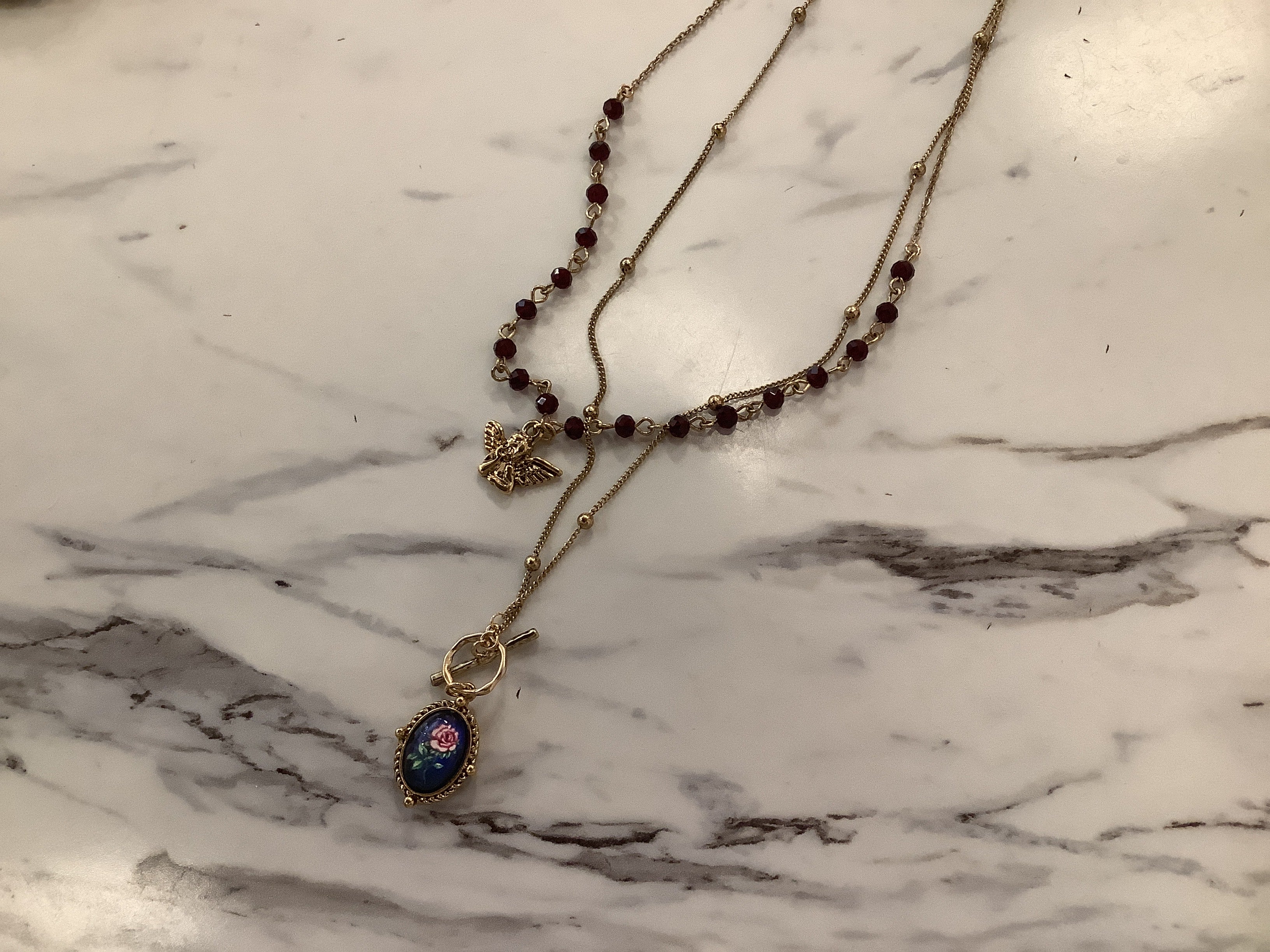 Rose Angel Necklace