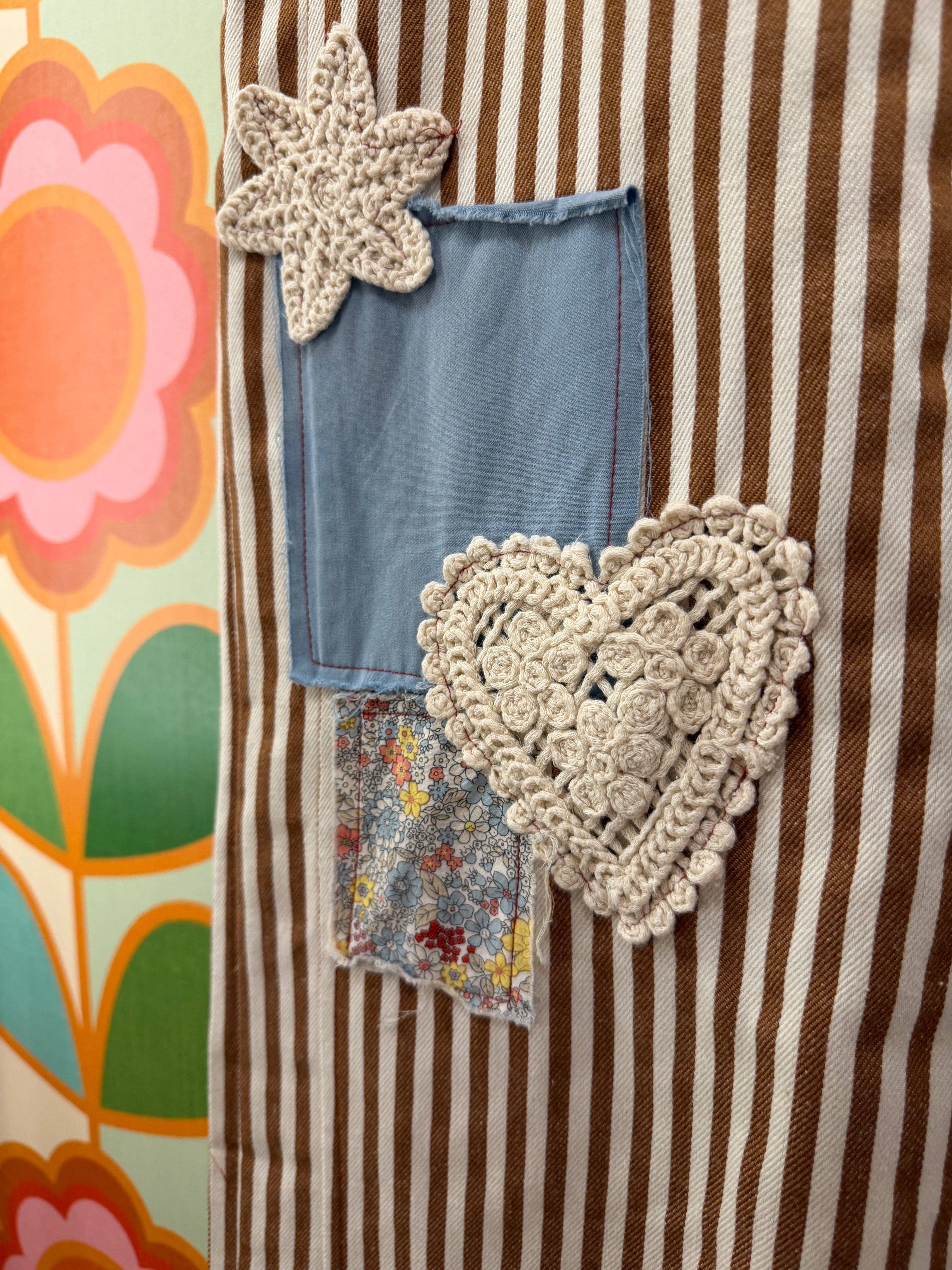 Lorelai Patch Striped Overalls