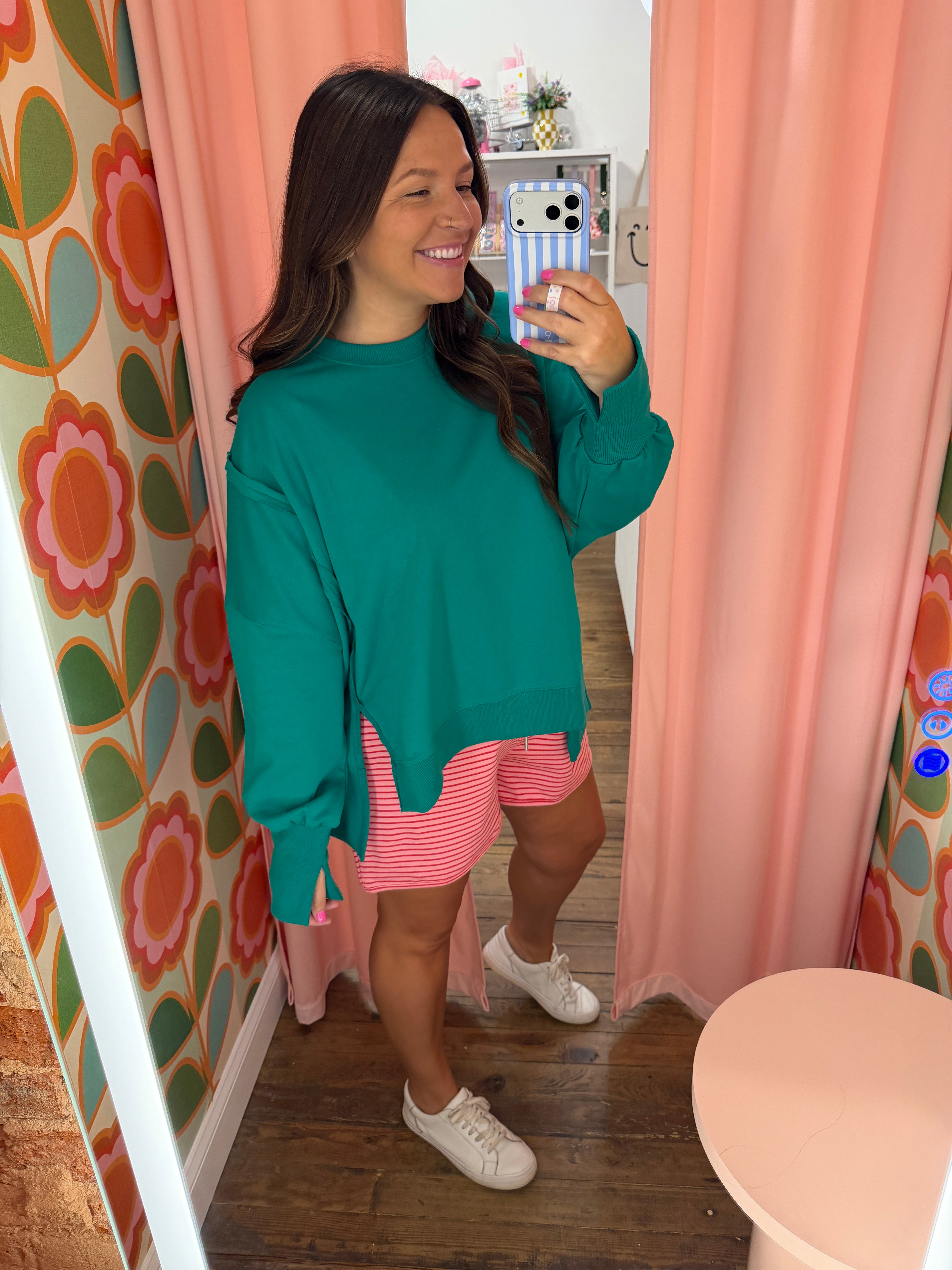 Kelly Oversized Terry Sweatshirt