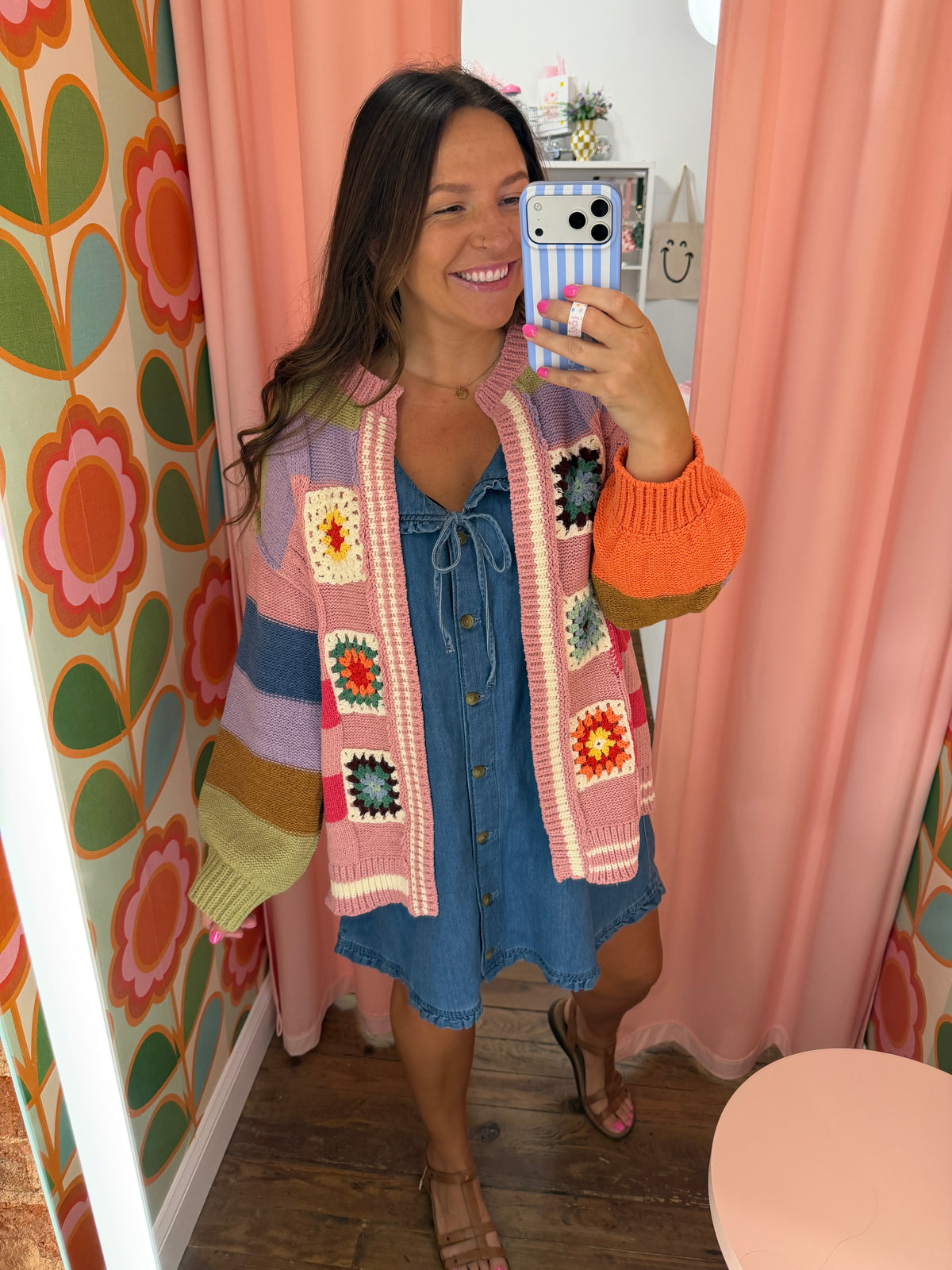 Dolly Crochet Patchwork Cardigan