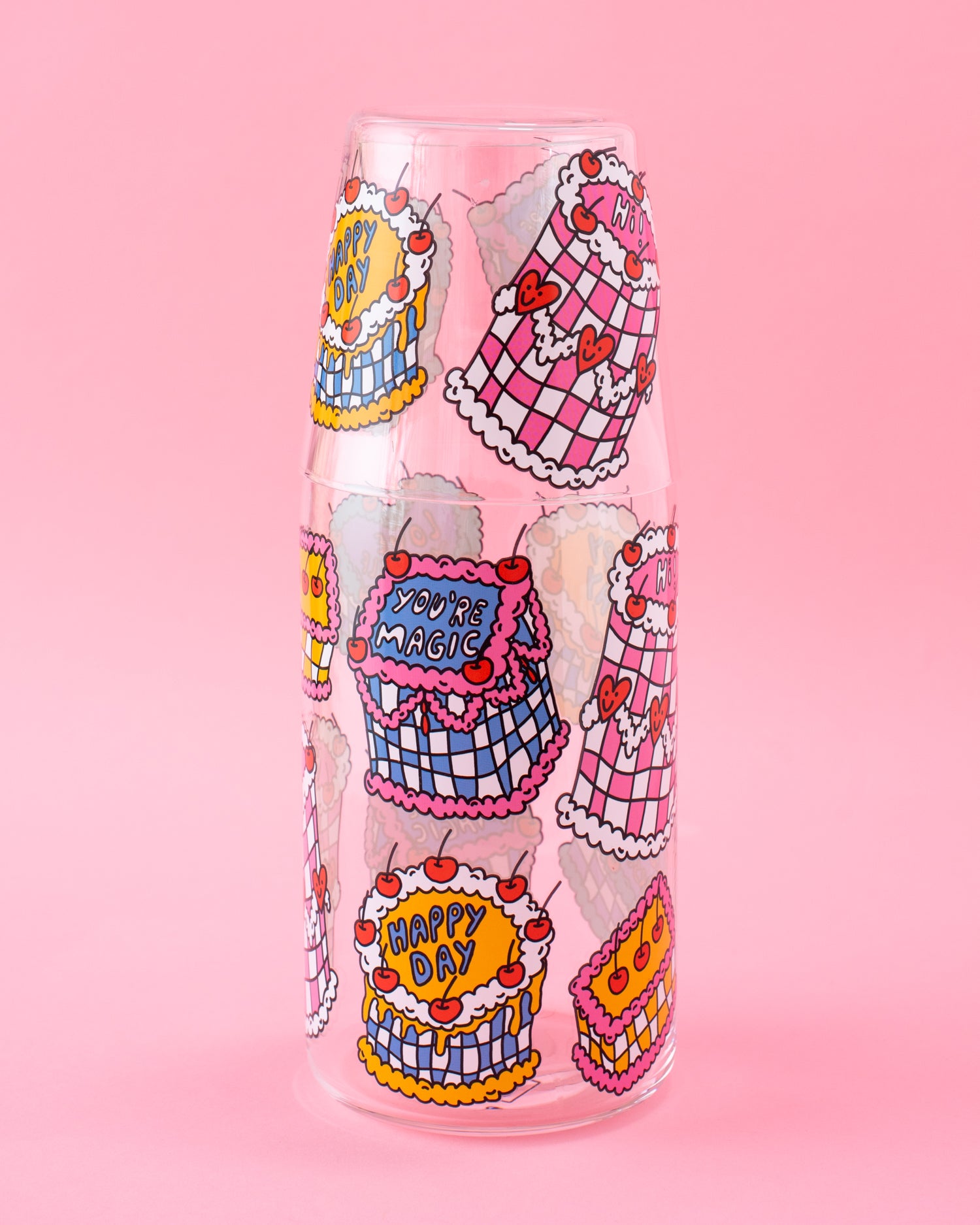 Colorful Cake Bedside Water Carafe