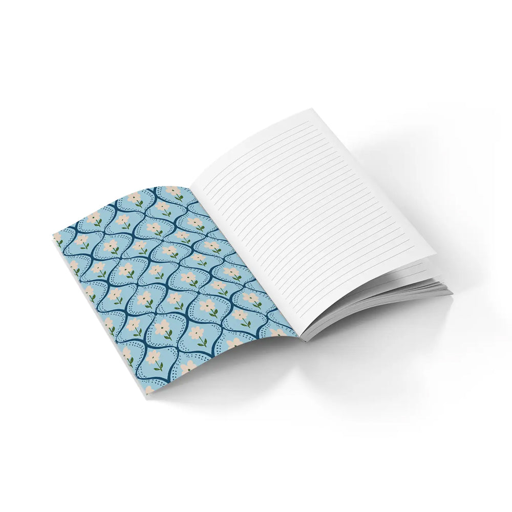 Pinks and Blooms Patchwork Lined Notebook
