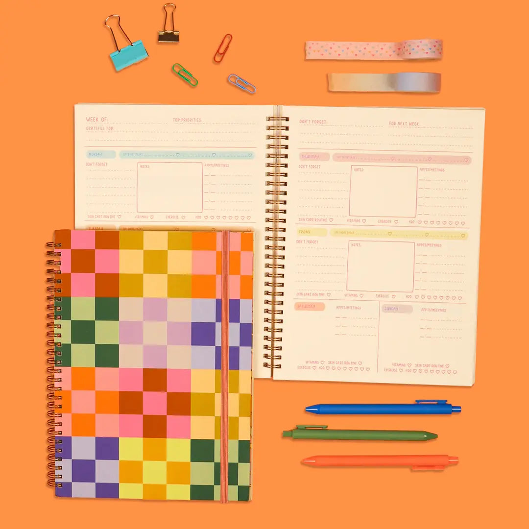Rainbow Check Perpetual Planner