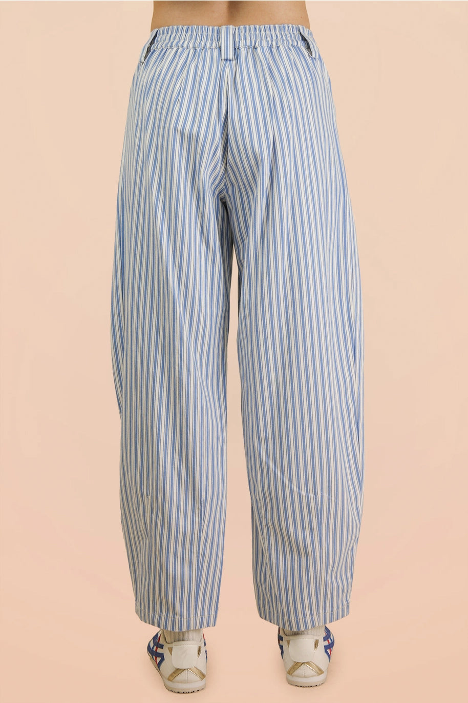 Sky Striped Barrel Jeans
