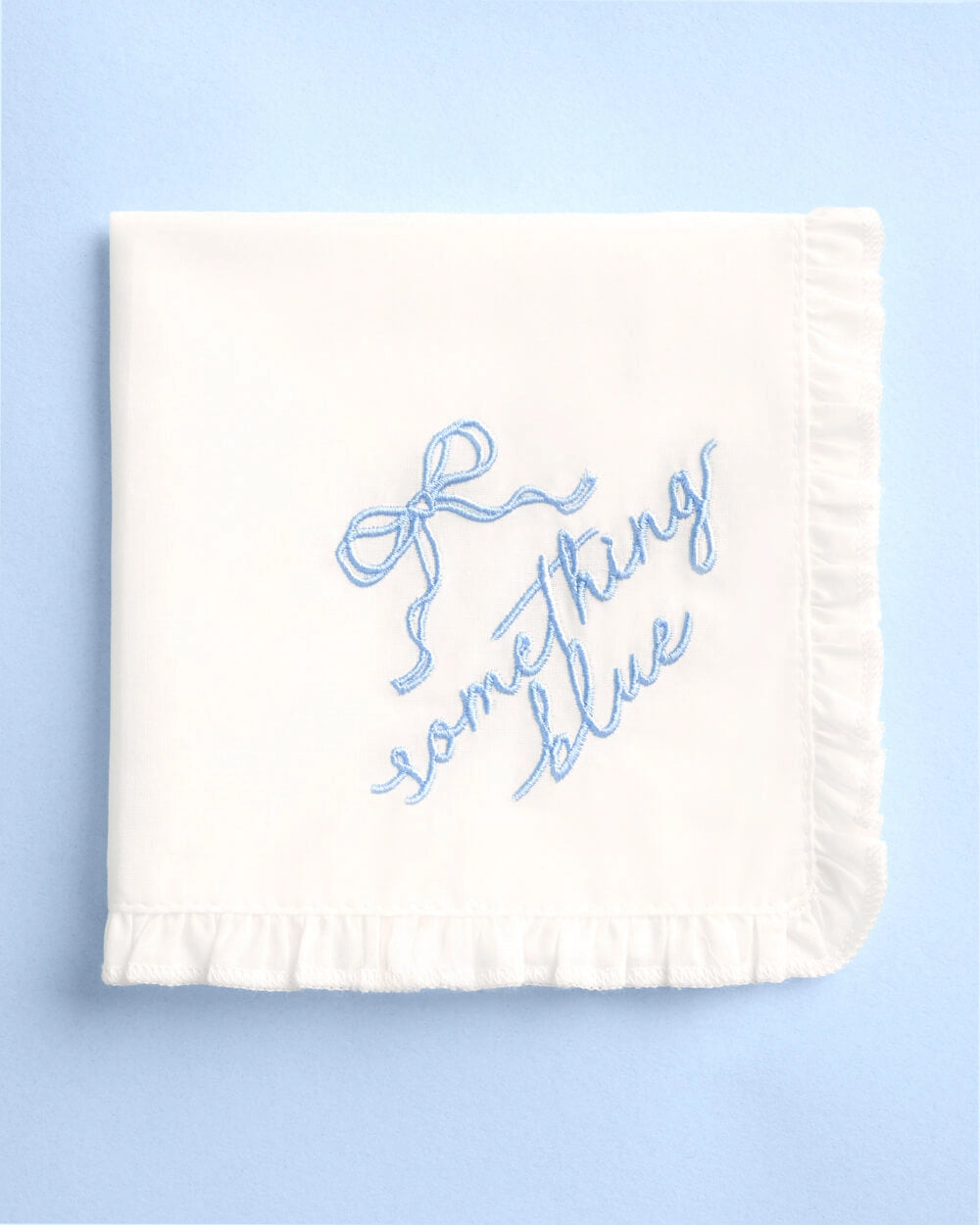 Something Blue Wedding Handkerchief