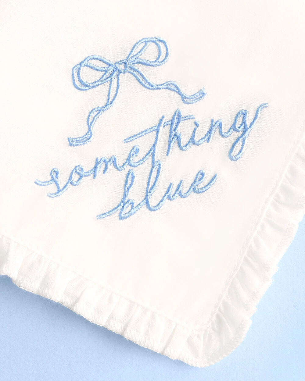 Something Blue Wedding Handkerchief