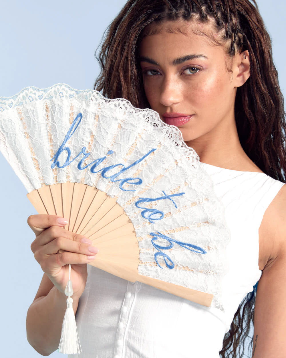 Lace Bride To Be Folding Fan