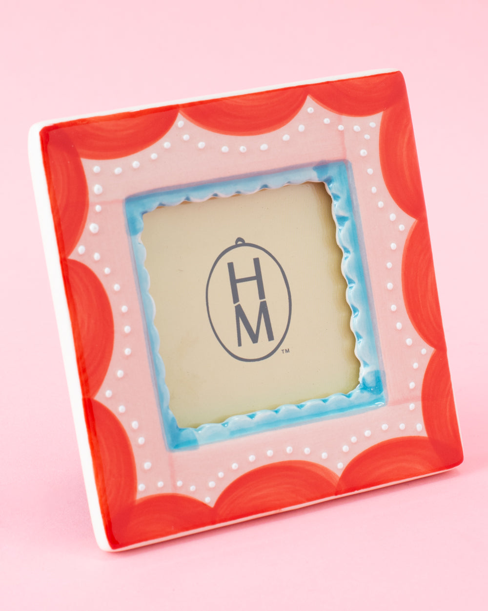 Hand-Painted Starburst Stoneware Frame