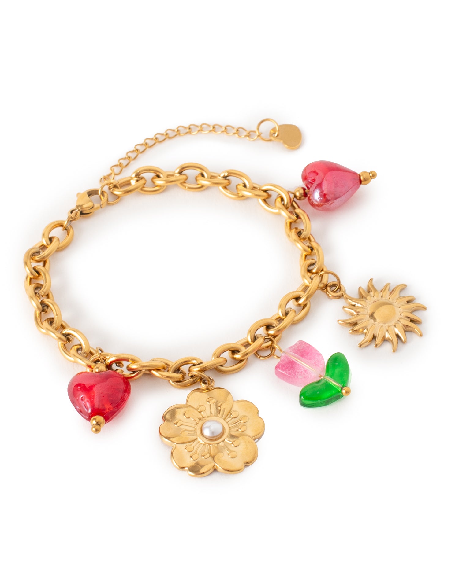 Summer Love Charm 18K Plated Bracelet