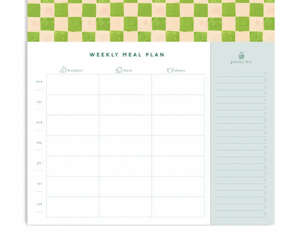 Tablecloth Weekly Meal Planner Pad