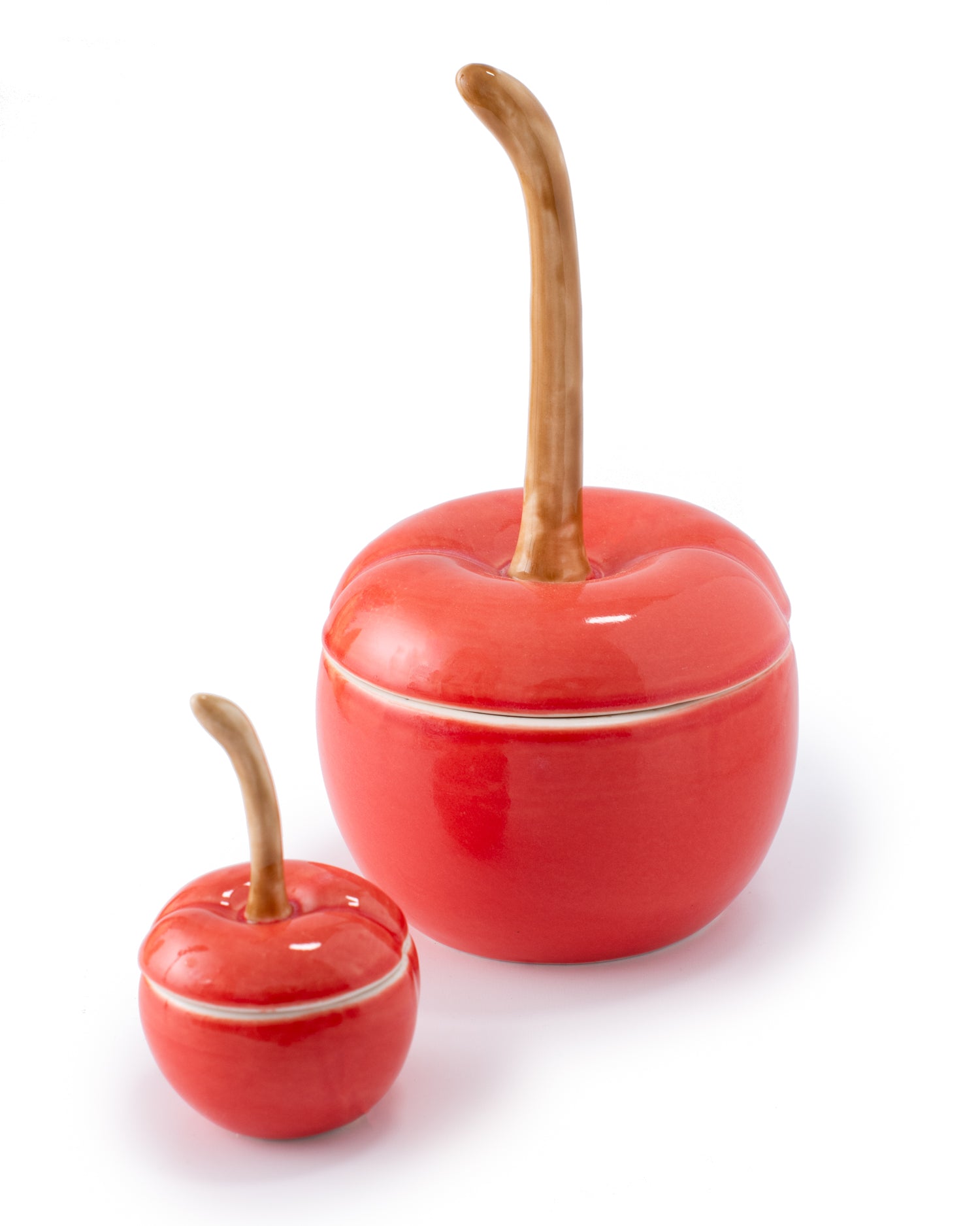 Stoneware Cherry Jar