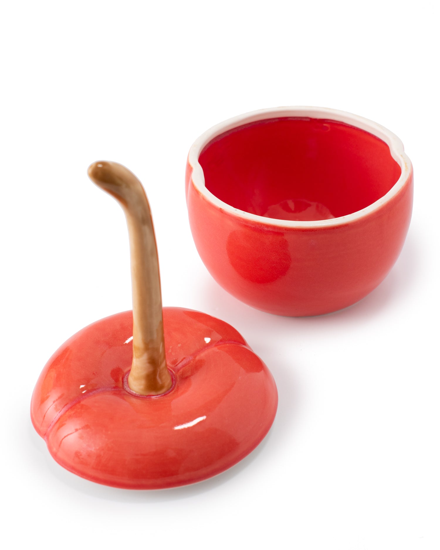 Stoneware Cherry Jar