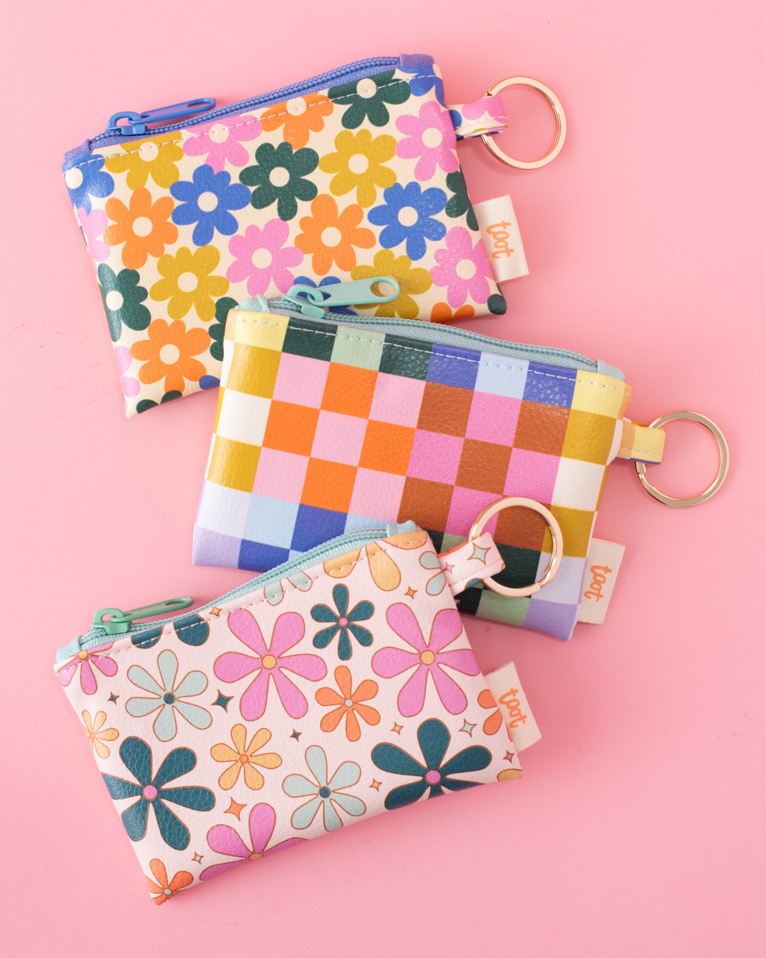Rainbow Check Coin Pouch