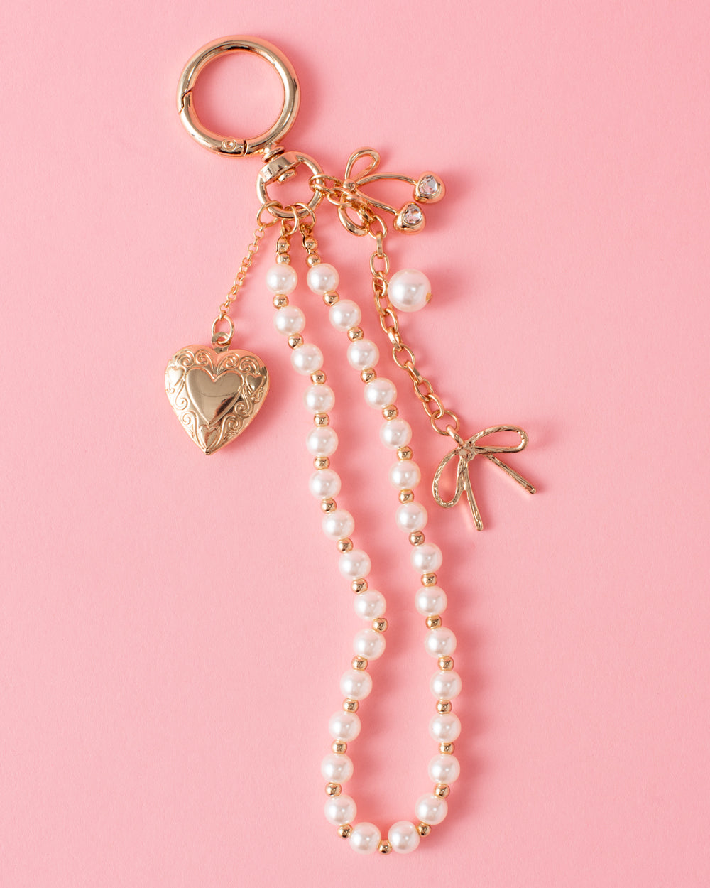 Marie Pearl Bag Charm Keychain