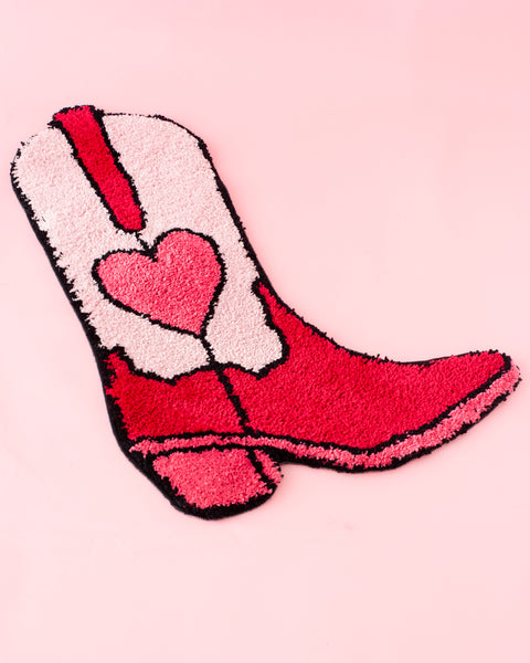 Fluffy Cowboy Boot Rug – Kitsch & Color