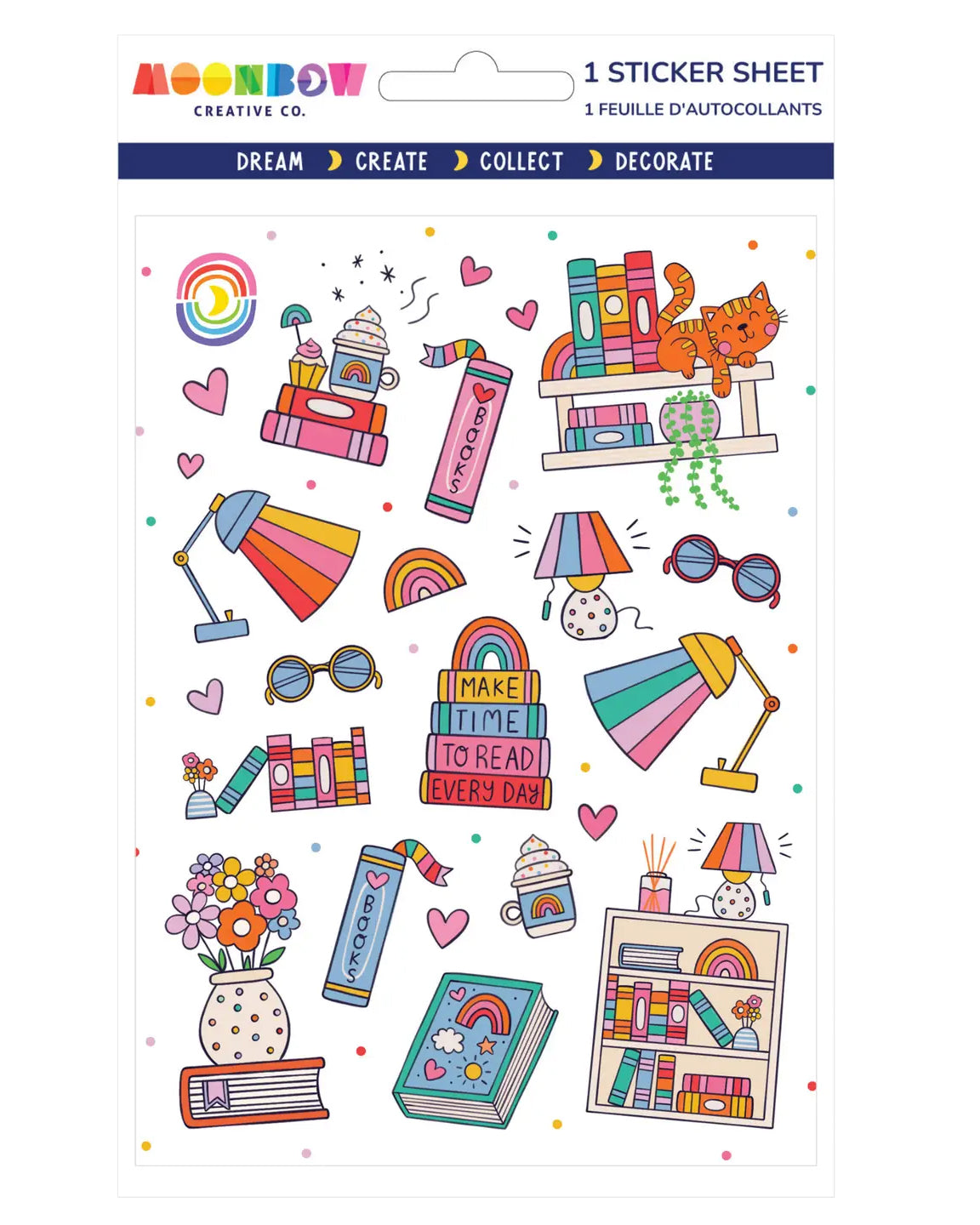 Rainbow Reads Sticker Sheet