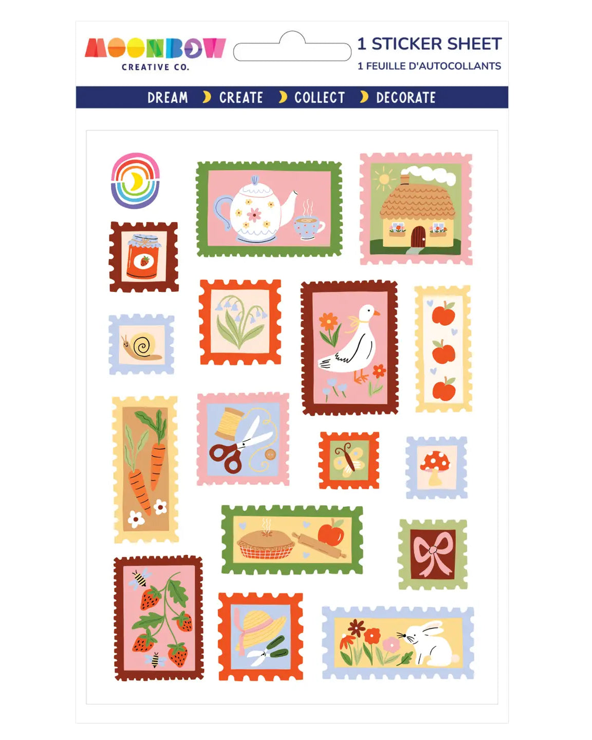 Cottage Stamps Sticker Sheet