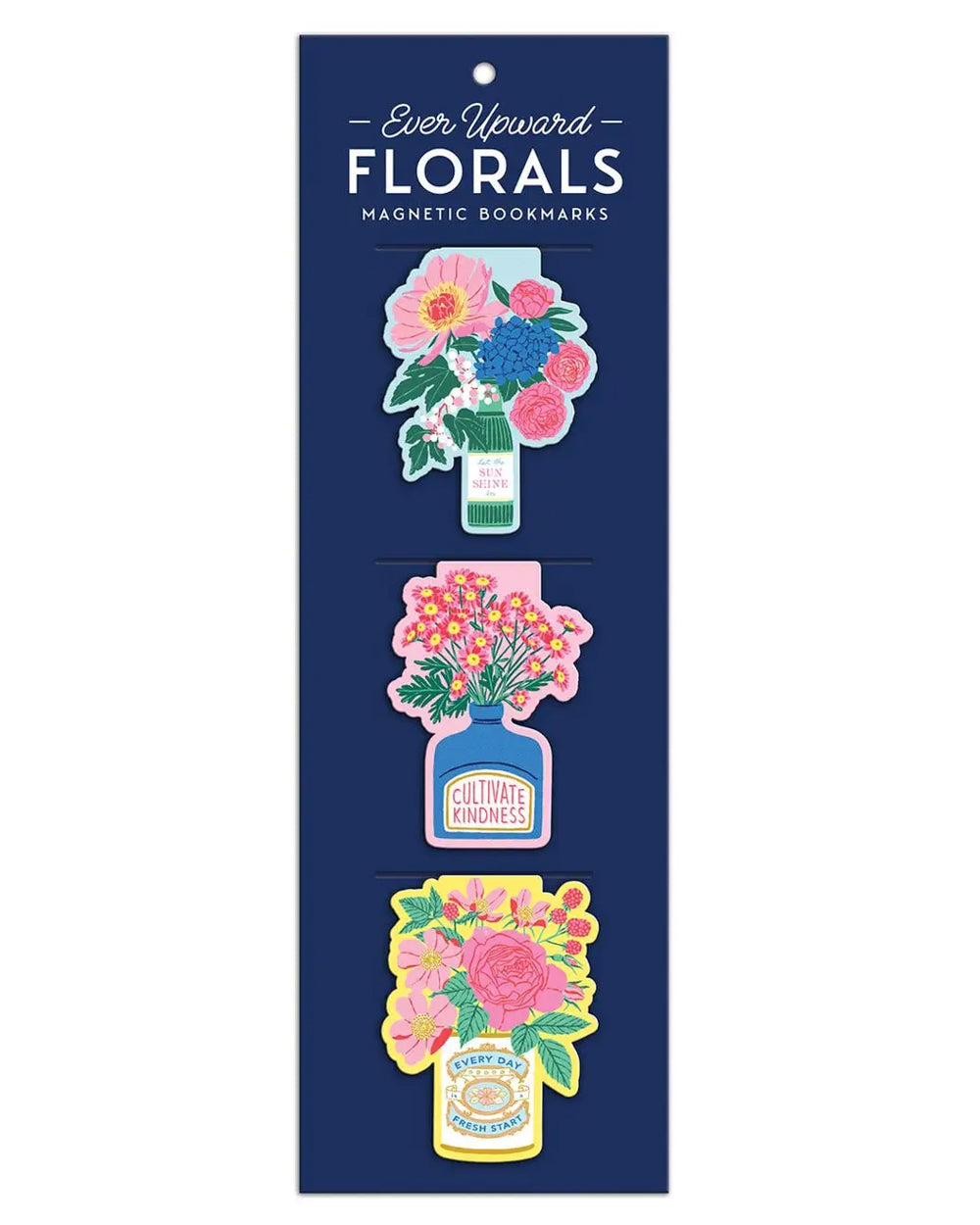 Ever Upward Floral Magnetic Bookmarks