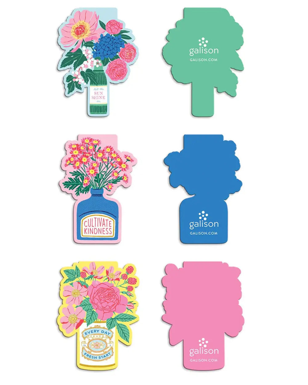 Ever Upward Floral Magnetic Bookmarks