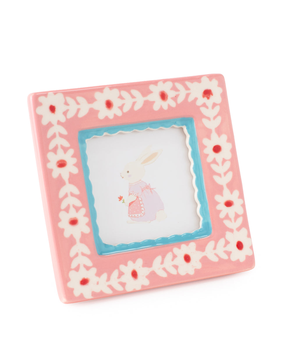 Hand-Painted Daisy Chain Stoneware Frame