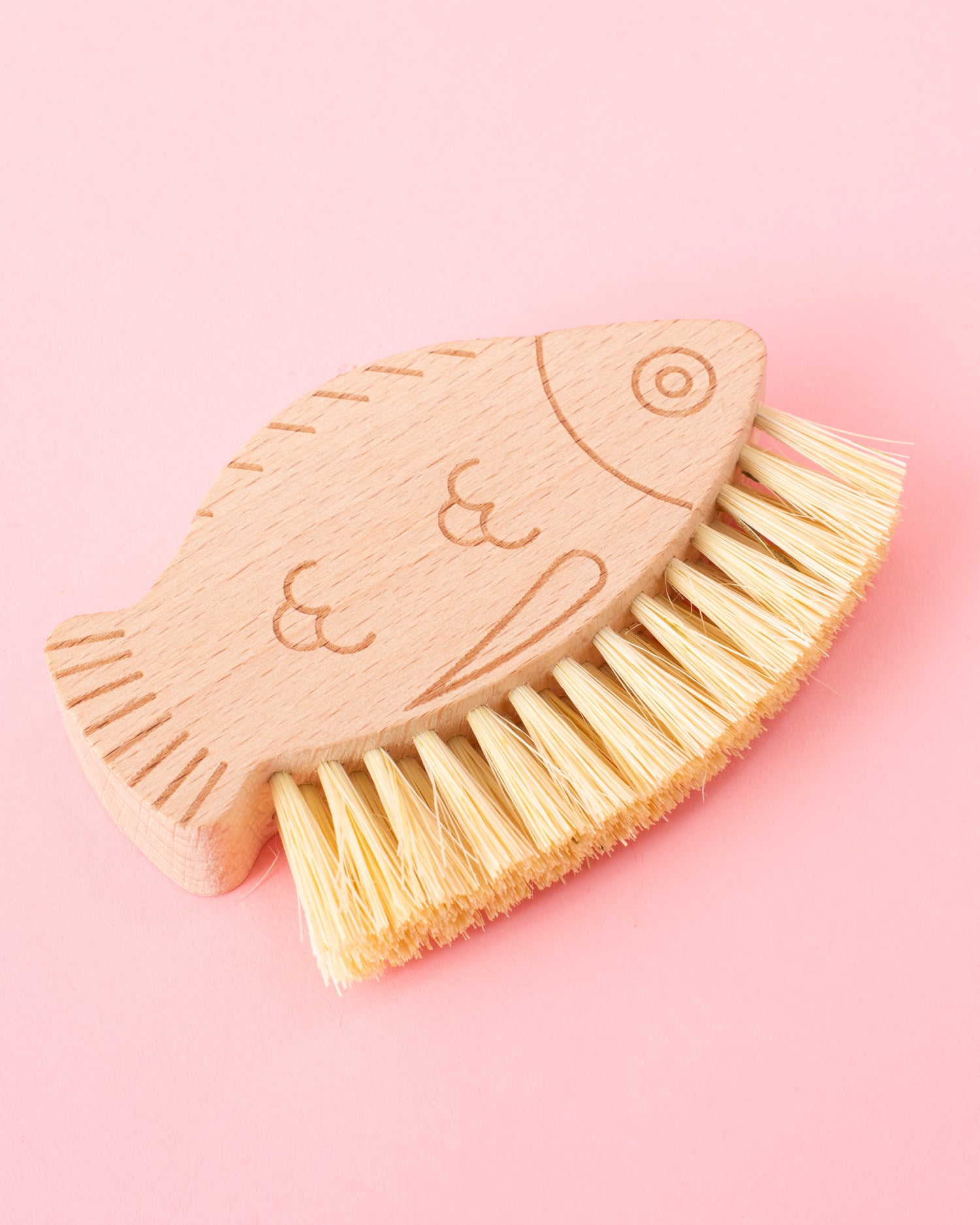 Wooden Fish Scrub Brush