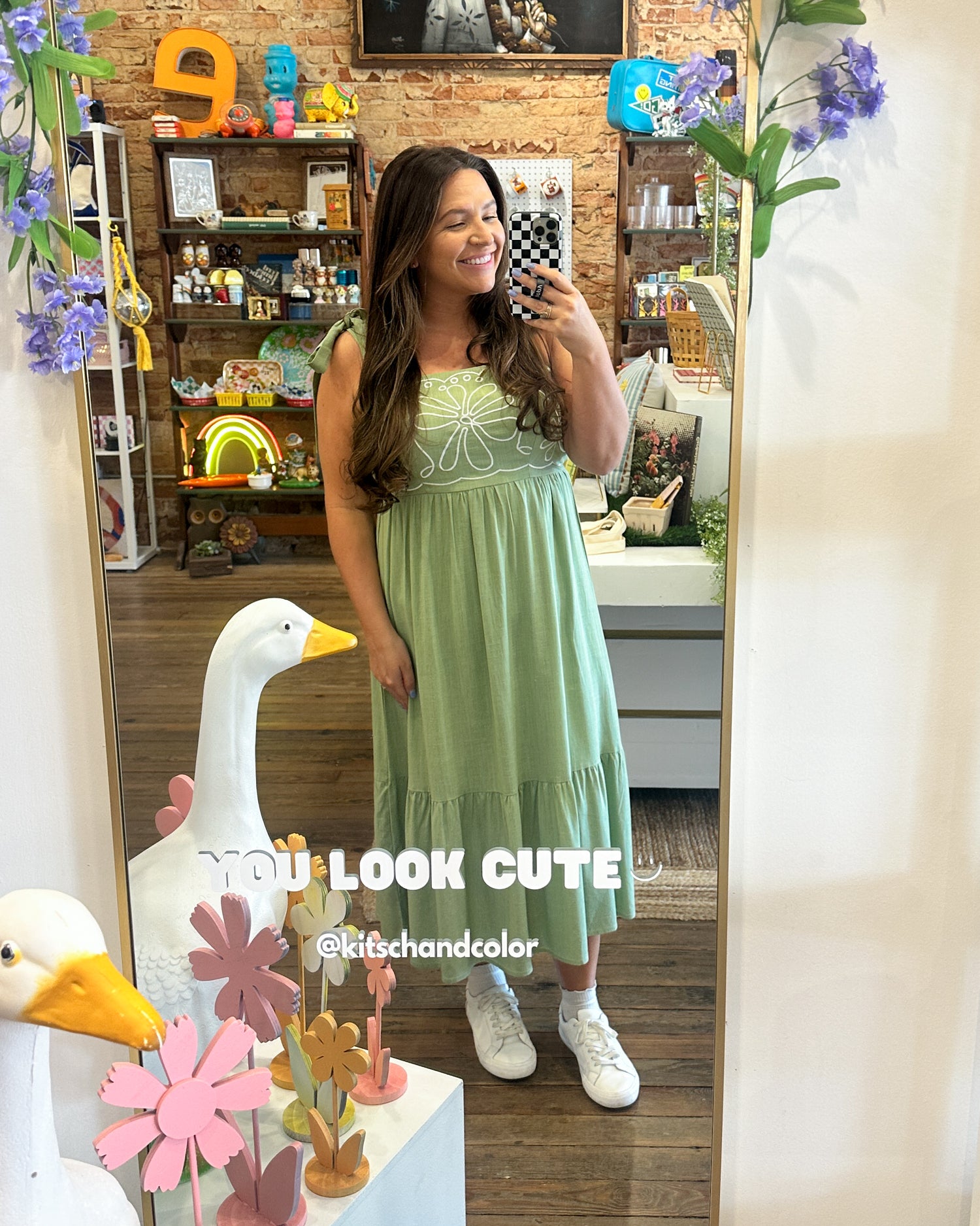 Sage Swirl Dress