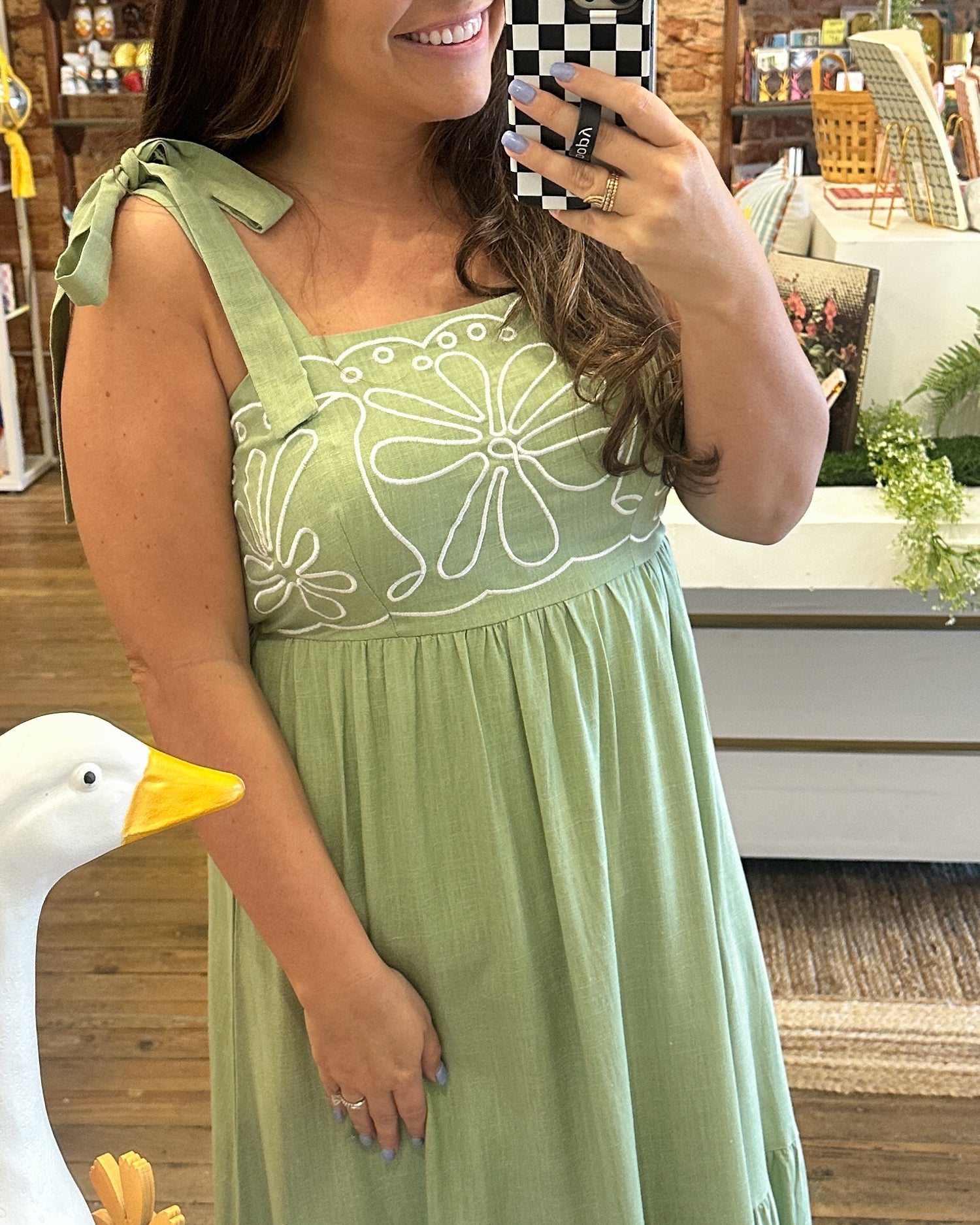Sage Swirl Dress