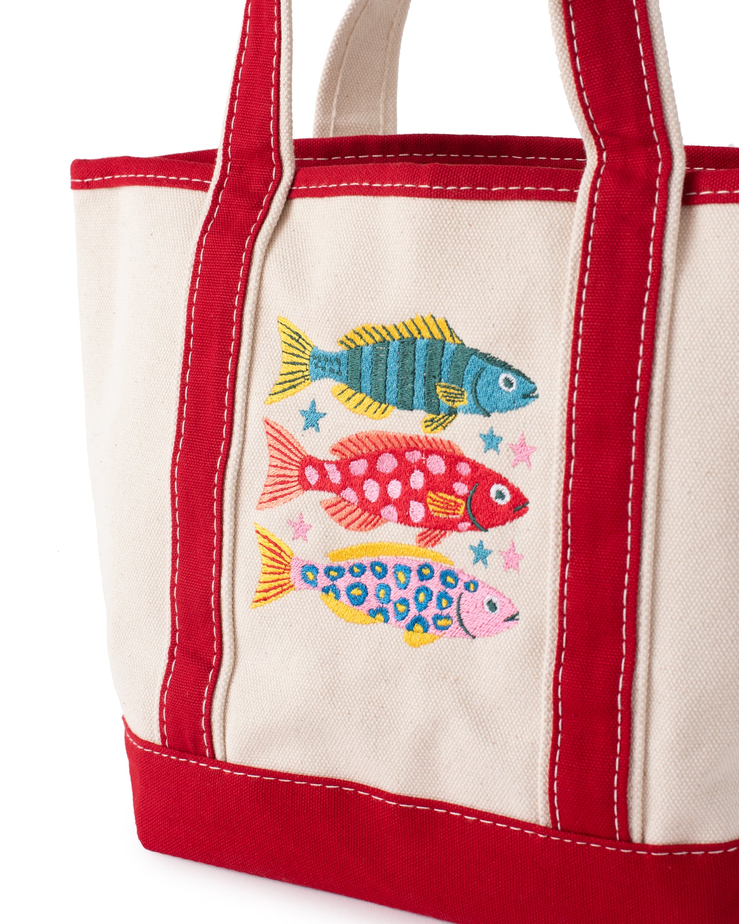 Go Fish Embroidered Tote Bag