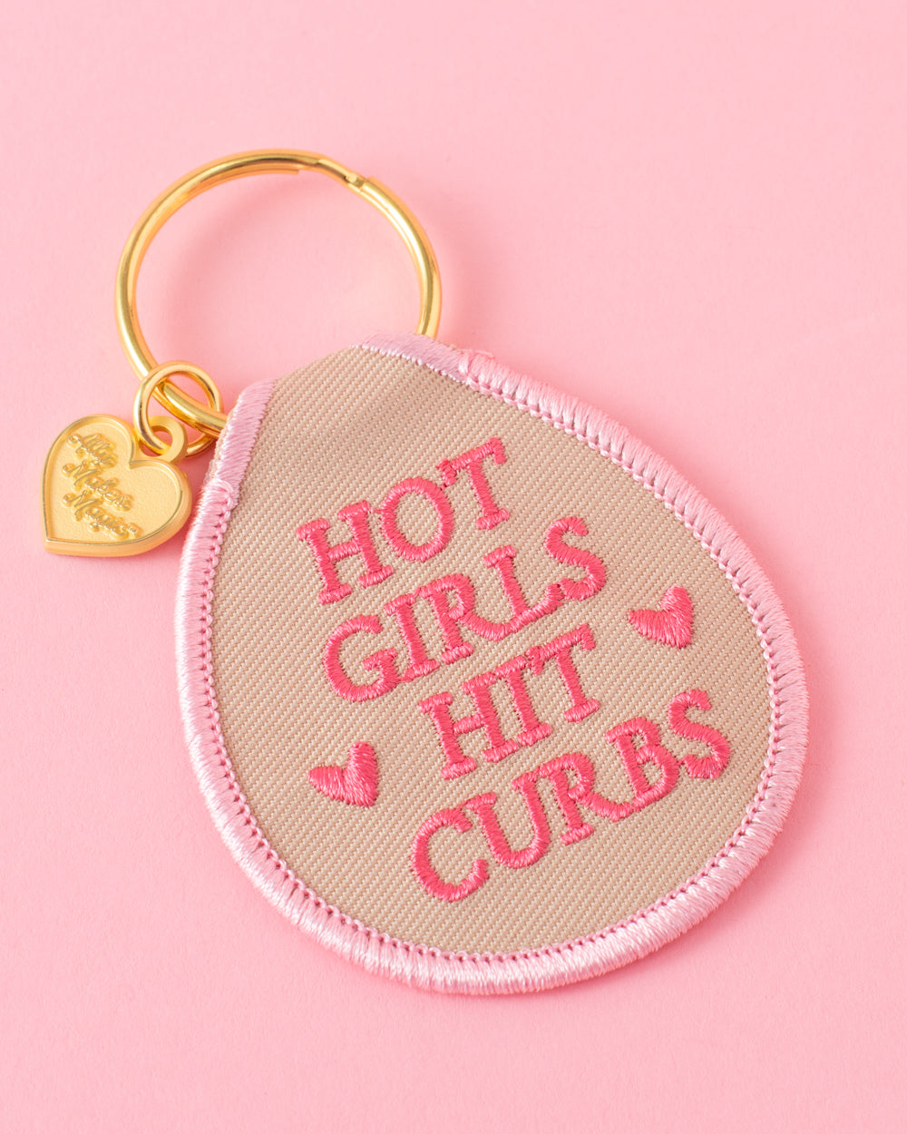 Hot Girls Hit Curbs Keychain