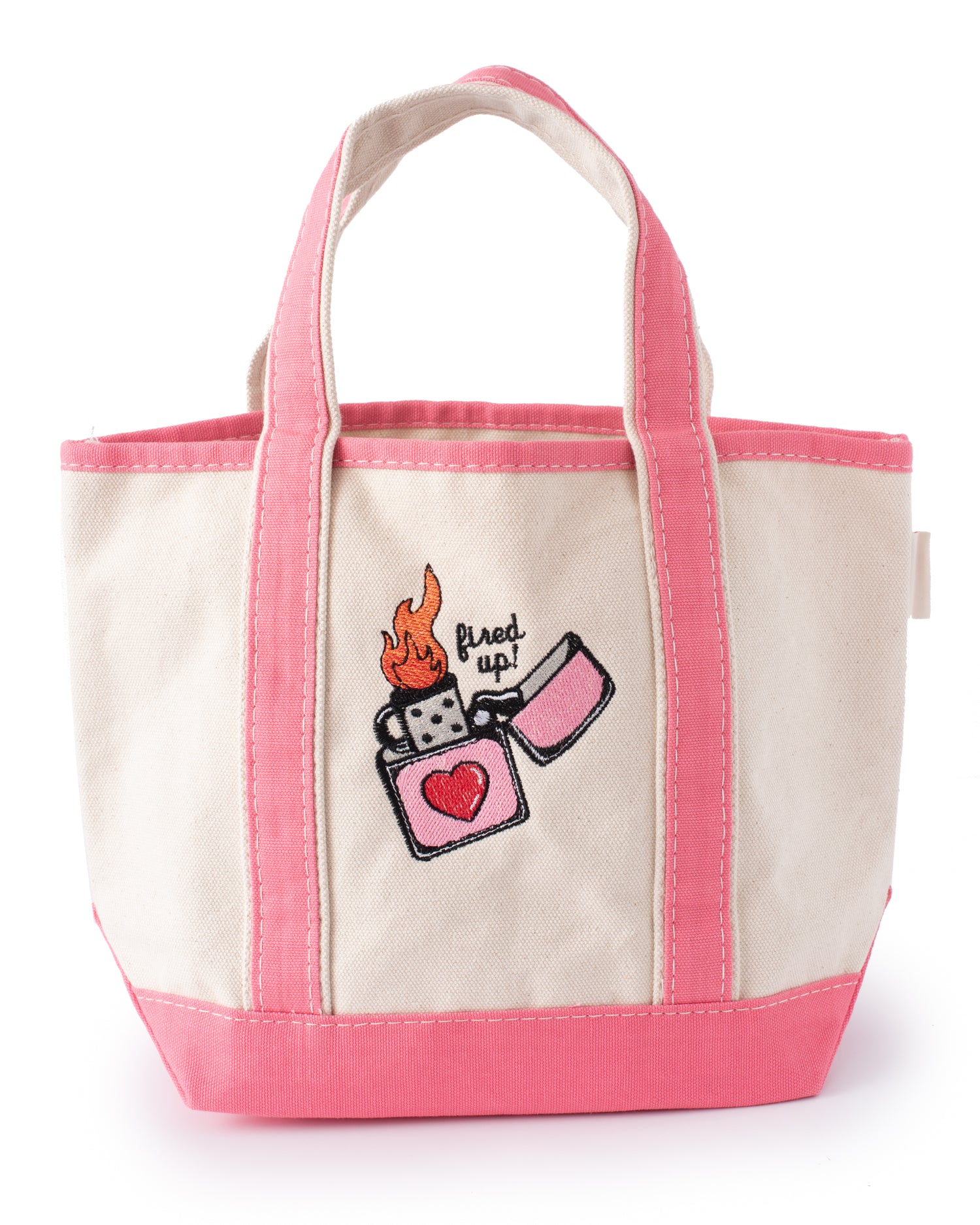Fired Up Lighter Embroidered Tote Bag