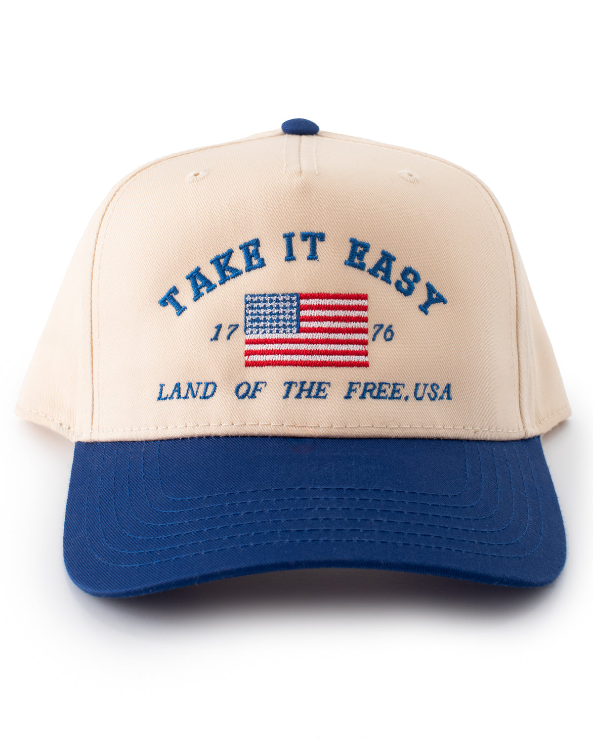 TAN & WHITE HAT - LAND OF THE FREE PATCH main image 1