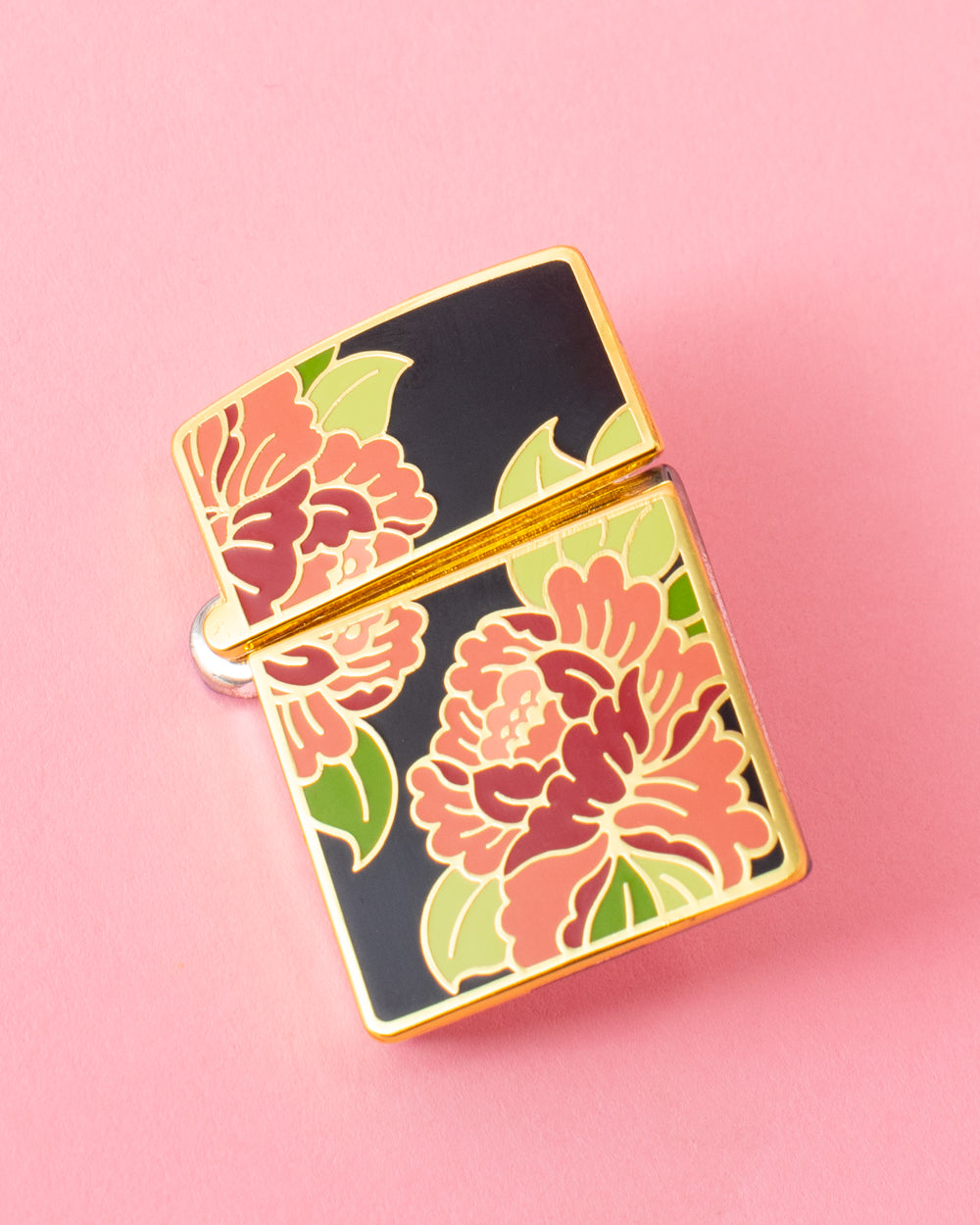 Floral Lighter Deluxe Enamel Pin