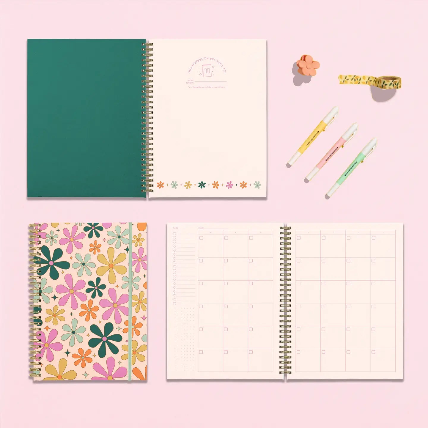 Betty Bloom Spiral Planner Notebook