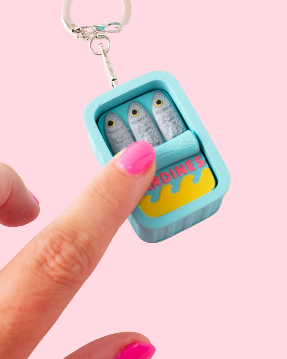 Sardines Fidget Clicker Keychain