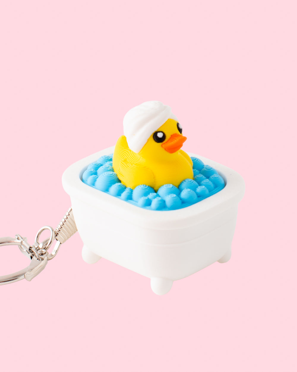 Rubber Ducky Fidget Clicker Keychain