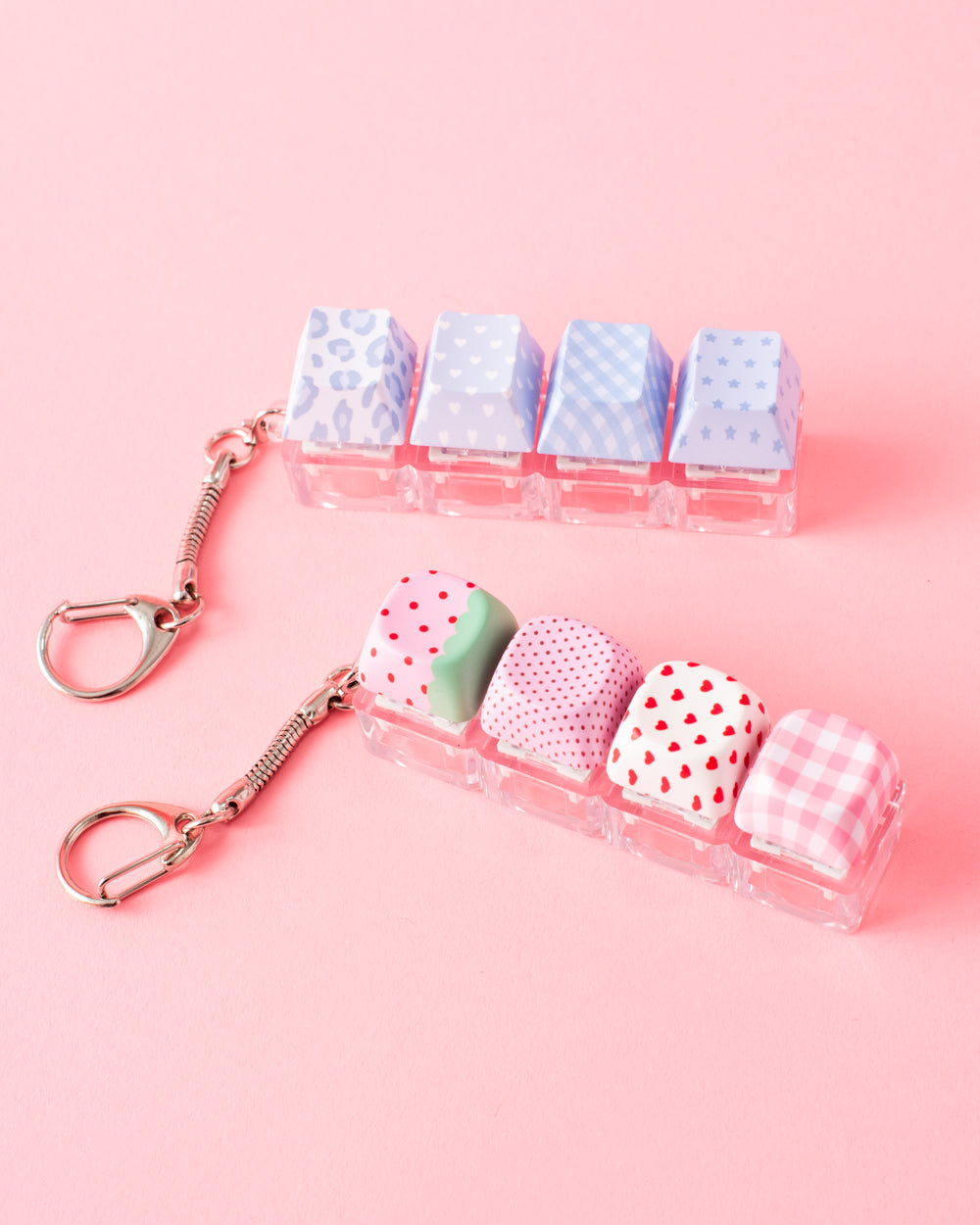 Patterned Keyboard Fidget Clicker Keychain