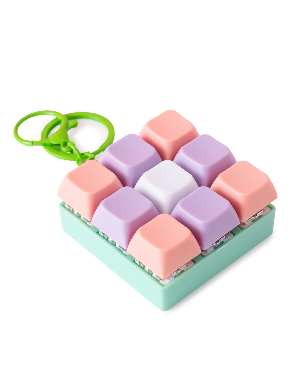 Colorblock Keyboard Fidget Clicker Keychain