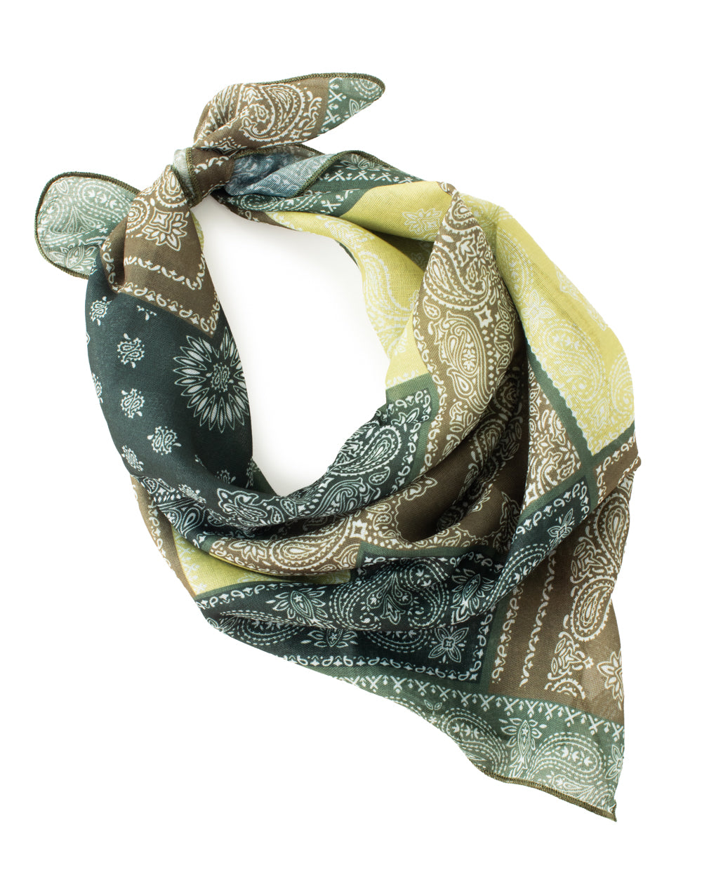 Green Classic Paisley Bandana