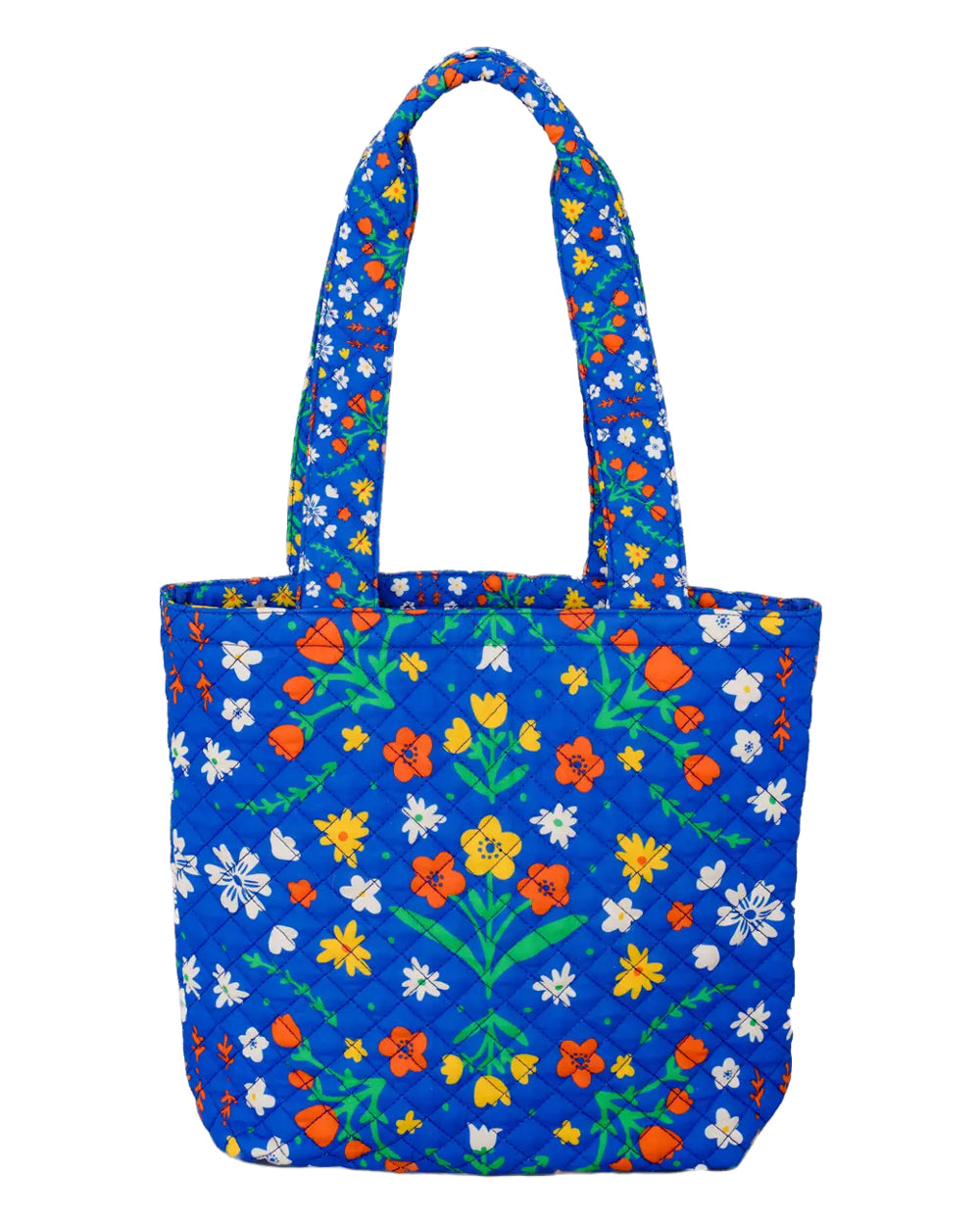 Quilted Folky Florals Tote Bag