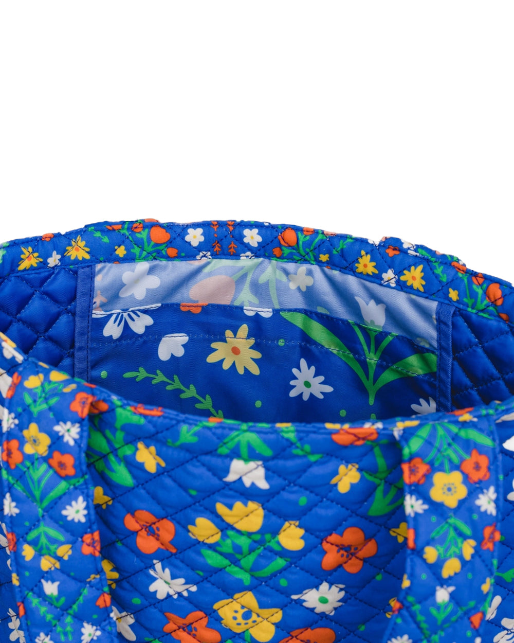 Quilted Folky Florals Tote Bag