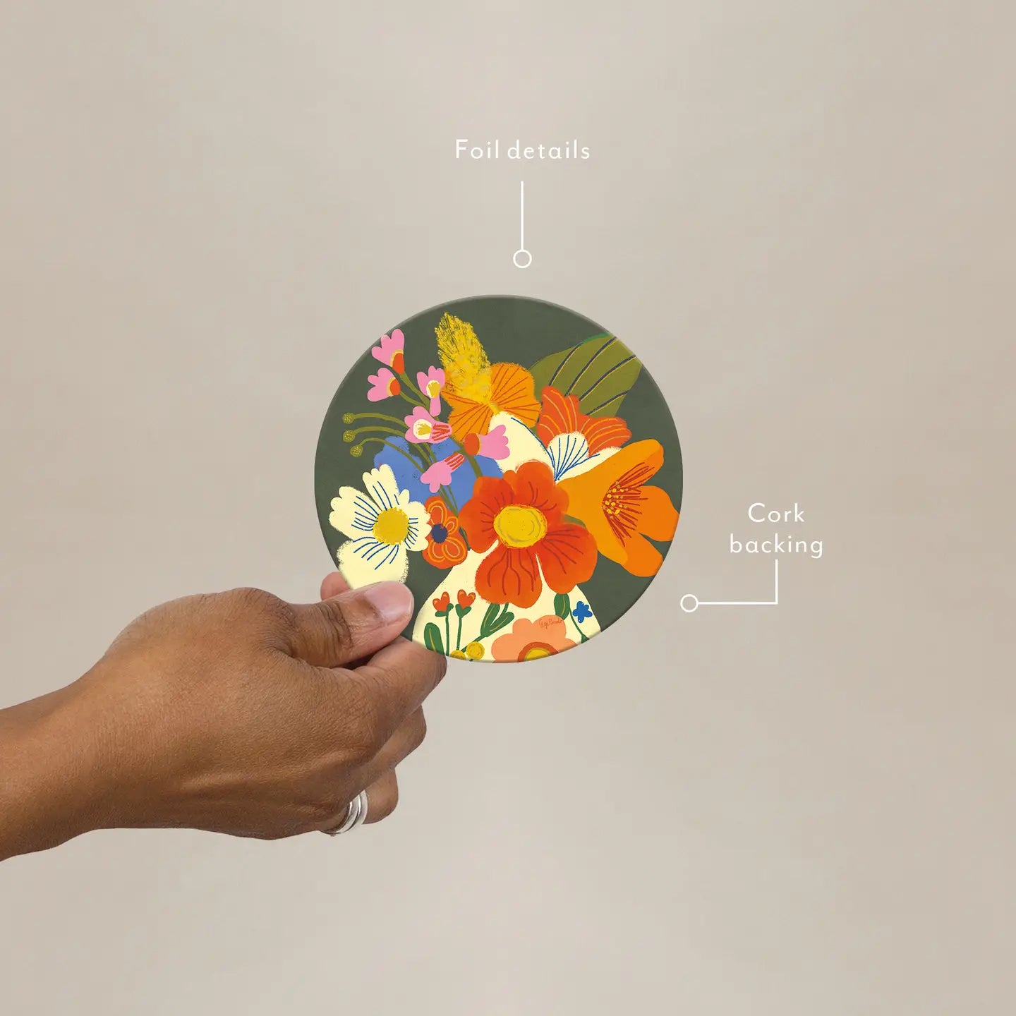 Flowers in Vase Coasters