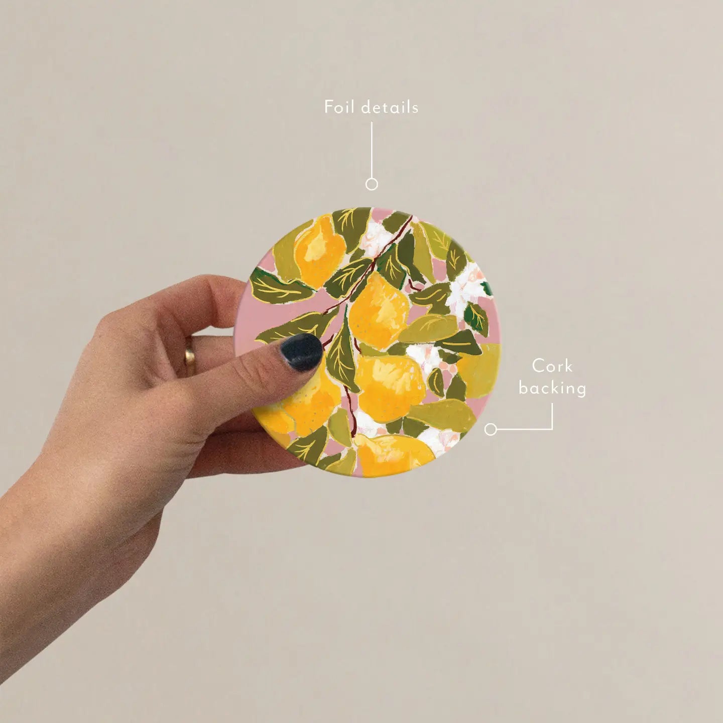 Lemon Blooms Coaster