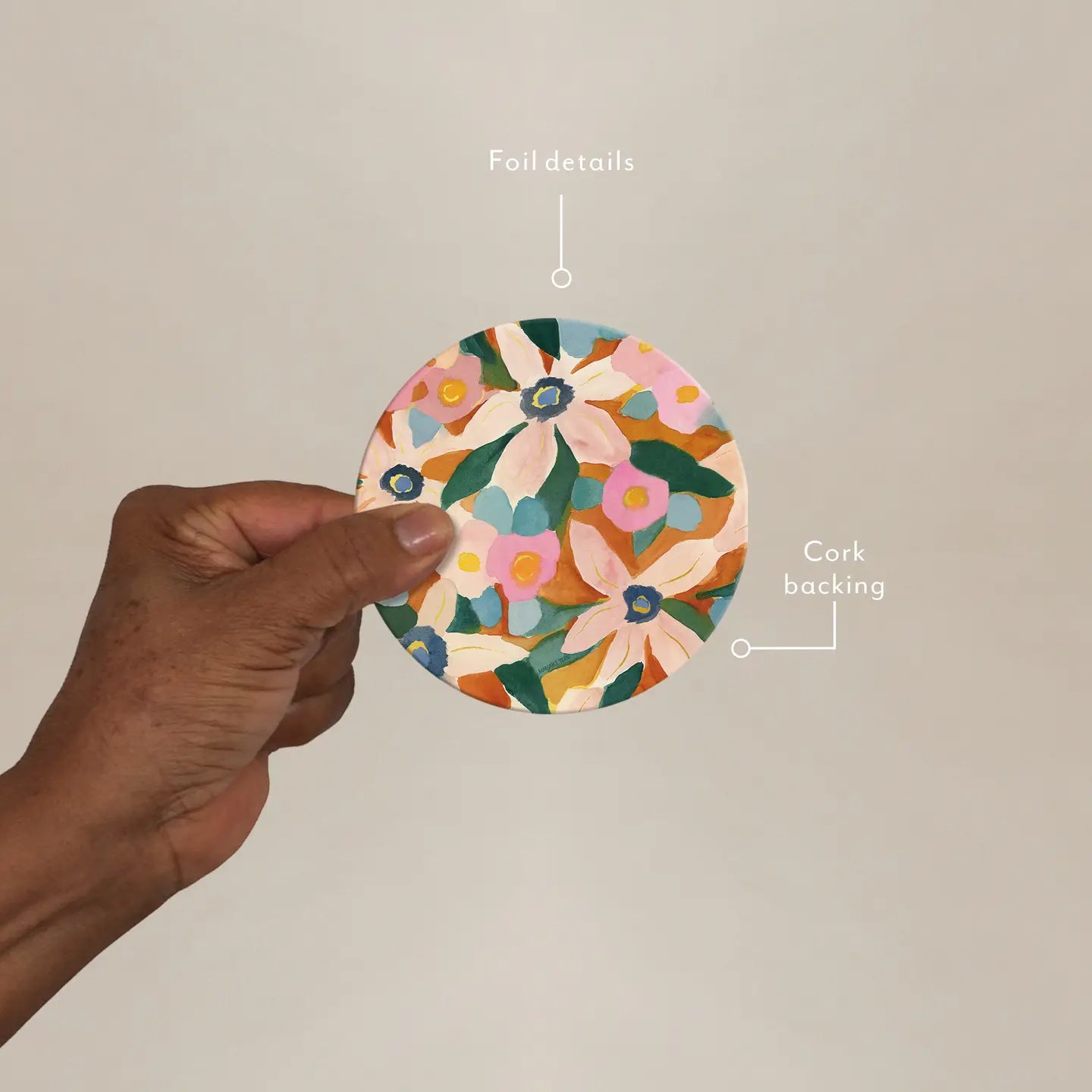 Floral Pinwheel Coaster