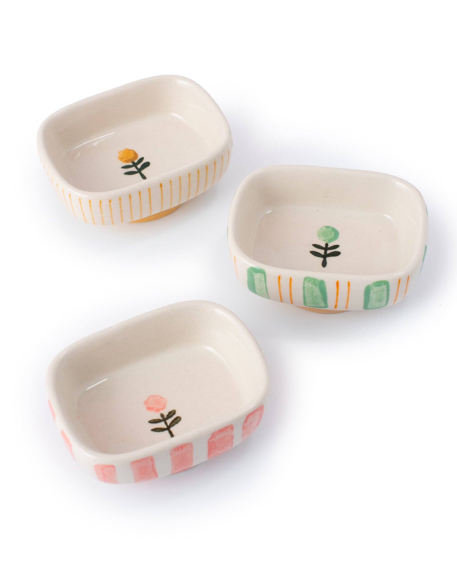 Flower Stripe Trinket Dish