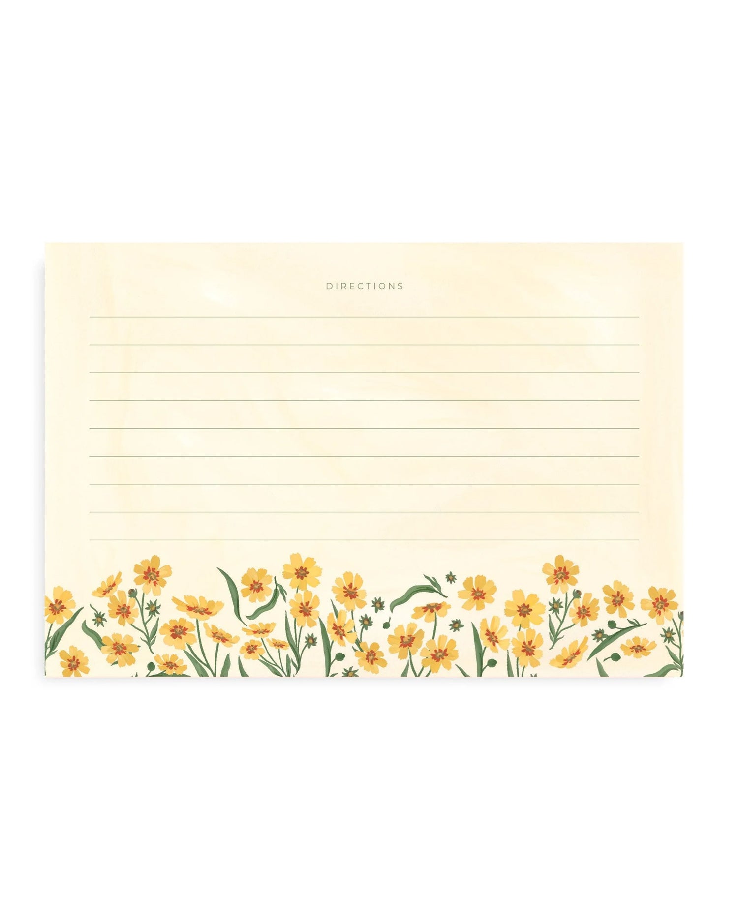Goldenmane Floral Tin Recipe Box