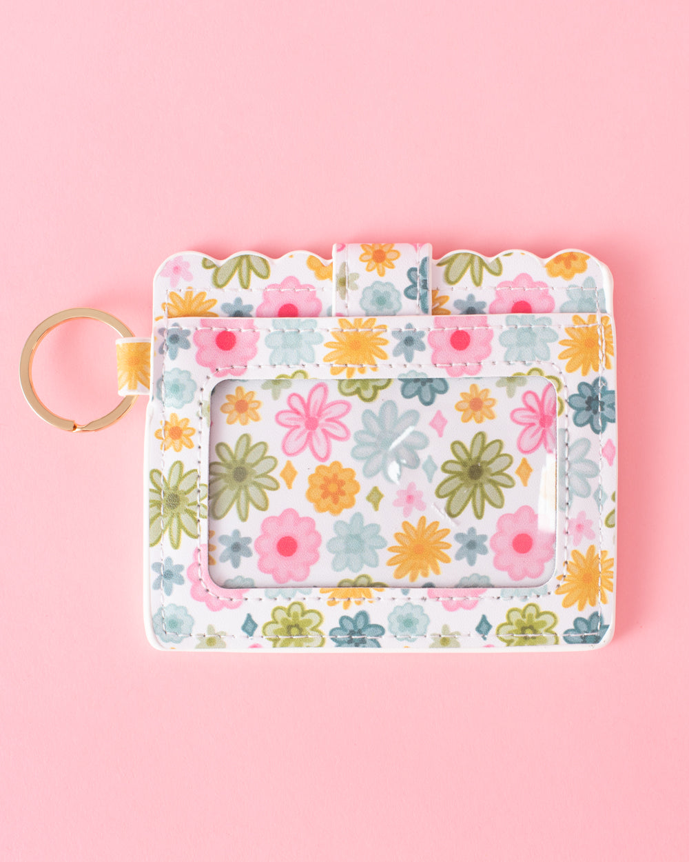 Watercolor Florals Keychain Wallet