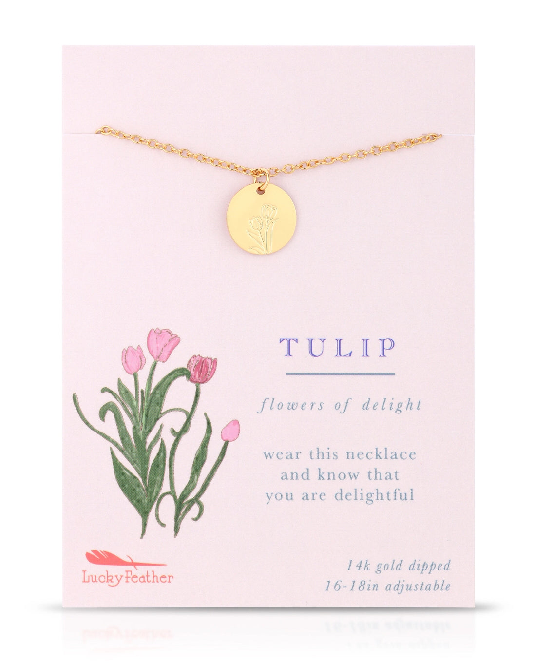 Tulip Botanical Stamped Necklace