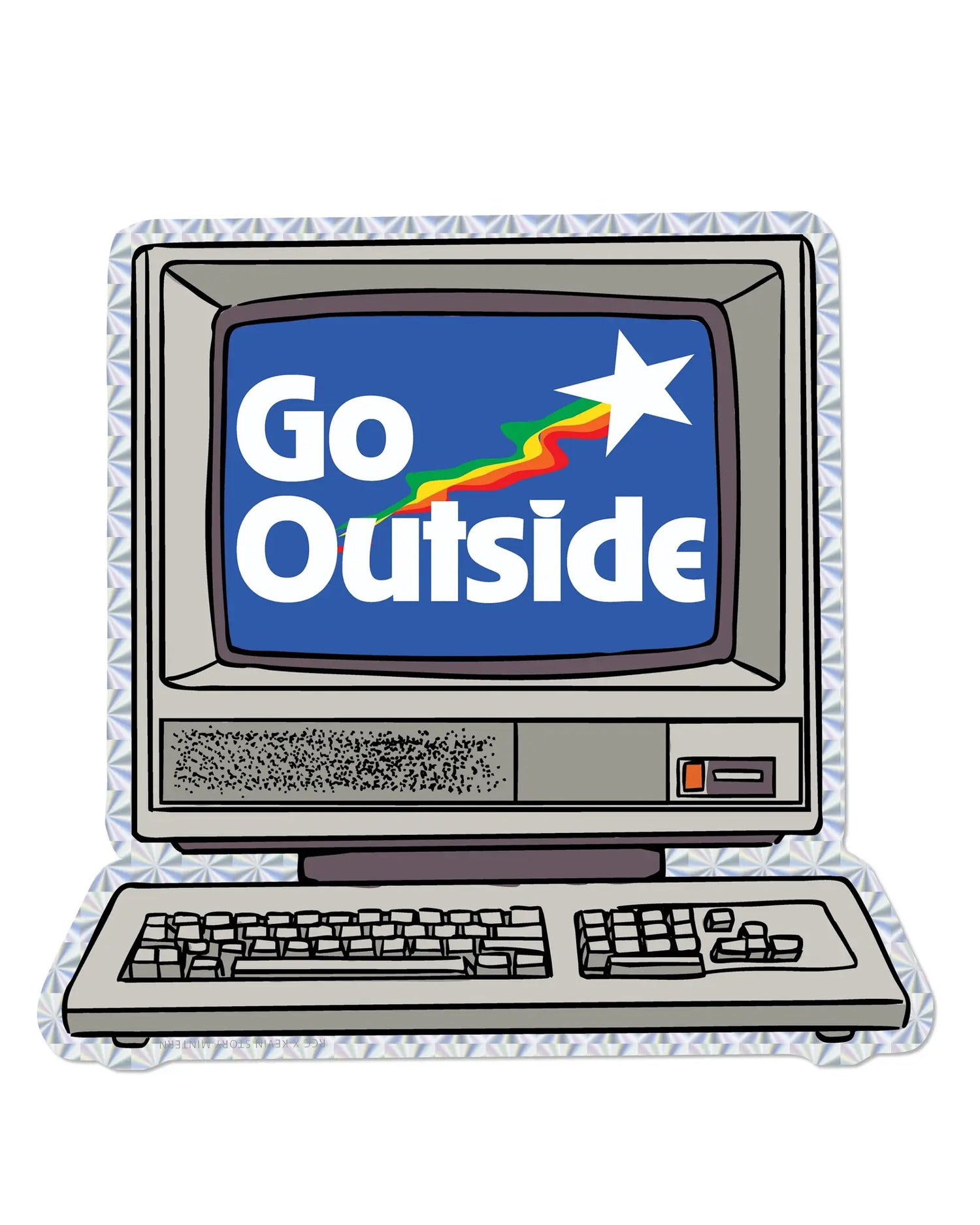 Go Outside Computer Sticker